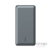 Батарея універсальна Belkin 10000mAh 15W 2xUSB-A, USB-C Gray (BPB011BTGY)