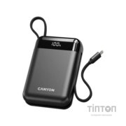 Батарея універсальна Canyon 20000mAh OnPower 204 PD/20W Built-in Lightning Cable (CNS-CPB204B)
