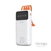 Батарея універсальна Dudao K6Pro+ 20000mAh 10W with USB-C/Lightning/MicroUSB/USB-A cables (6977196682409)