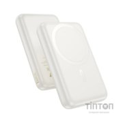 Батарея універсальна HOCO 10000mAh Grace PD/20W Magnetic White (J141 / 714985)