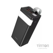 Батарея універсальна HOCO 40000mAh Powermaster PD/20W, QC/22.5W, Lamp, Black (J86 / 714737)