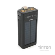 Батарея універсальна Linkage 30000mAh, Solar, 22.5W, cables Туре-С+Lighting, Black (LKP-46)