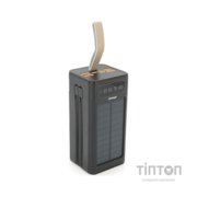 Батарея універсальна Linkage 50000mAh, Solar, 22.5W, cables Туре-С+Lighting, Black (LKP-47)