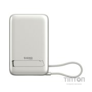 Батарея універсальна Sigma X-power SI10A8QL-MAG silver 10000mAh, Magnetic wireless 15W, charge iWatch, PD+QC, 22,5W max (4827798161012)