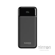 Батарея універсальна Sigma X-power SI20A4QL 20000mAh, PD/20W, QC/22.5W, LED, cable 20w, black (4827798799710)