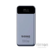 Батарея універсальна Sigma X-power SI30A7QLX 30000mAh, PD/130W, LED, cable 100w, silver (4827798479117)