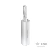 Батарея універсальна Vention 5000mAh 20W PD, USB-C In/Out, Lightning In/Out, with cable, Gradient Gray (FHWM0)