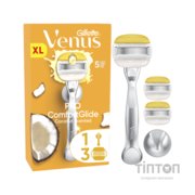 Бритва Gillette Venus Pro ComfortGlide Coconut з 3 змінними картриджами + гачок для бритви (8700216970105)