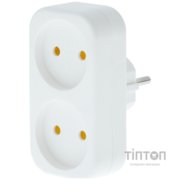 Двійник Tecro SC-2 2 розетки, білий
