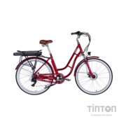 Електровелосипед Dorozhnik 28" eCORAL DD FR рама-19" 48B 17.5А*г 500Вт 2026 рубіновий (ELB-D-28-121)