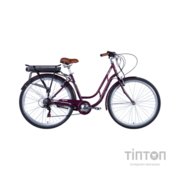 Електровелосипед Dorozhnik 28" eRETRO Vbr FR рама-19" 36B 13А*г 500Вт 2026 малиновий (ELB-D-28-112)