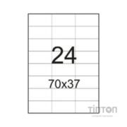 Етикетка самоклеюча TAMA 70*37 (24 на листе) A4 500 листов (12756)