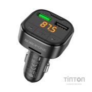 FM модулятор BOROFONE BC43 Flash 2 x USB Black (BC43B)