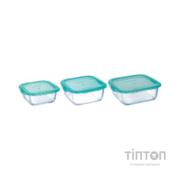 Харчовий контейнер Luminarc Keep'n Box Lagoon набор 3шт квадр. 380мл/770мл/1220мл (P5274)