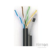 Кабель UTP Cat-5e Ok-NET (пометрово) для зовн.прокл., з тросом
