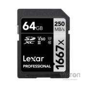 Карта пам'яті Lexar 64GB SDHC class 10 UHS-II 1667x (LSD64GCB1667)