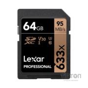 Карта пам'яті Lexar 64GB SDXC class 10 UHS-I U3 V30 633x Professional (LSD64GCB633)