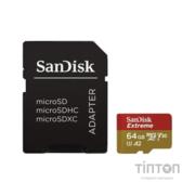 Карта пам'яті SanDisk 64GB microSD class 10 UHS-I U3 A2 EXTREME (SDSQXA2-064G-GN6AA)