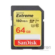 Карта пам'яті SanDisk 64GB SDXC class 10 UHS-I Extreme (SDSDXV6-064G-GNCIN)
