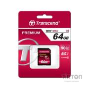 Карта пам'яті Transcend 64Gb SDXC class 10 UHS-I Premium (TS64GSDU1)