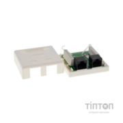 Комп'ютерна розетка 2xRJ45 UTP 5e (LP-214) LogicPower (2304)