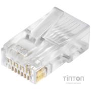 Коннектор RJ 45 Merlion (RJ45ML-100-CAT6/17265) Cat. 6 UTP, 100 шт/уп