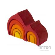 Конструктор Nic деревянный Дом Габли красный (NIC523020)