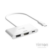 Концентратор J5create USB-C 3-in-1 HDMI + USB + USB-C PD white (JCA399-N)