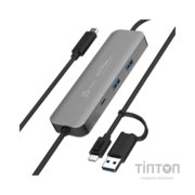 Концентратор J5create USB-C + USB A to 2xUSB + USB-C switch hub (JCH462-N)