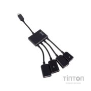 Концентратор Lapara LA-MicroUSB-OTG-HUB black