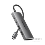 Концентратор Ugreen USB-C to 2xUSB 3.2 + 2xUSB-C 10Gbps CM480 gray (30758)