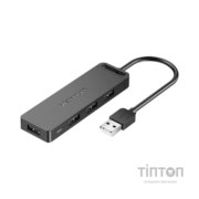 Концентратор Vention USB 2.0 to 4xUSB 2.0 black (CHMBB)