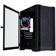Корпус 1stPlayer T4-G-BK-4FS7 Black