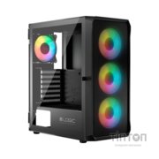 Корпус Logic concept PORTOS MESH+GLASS ARGB fans 4x120mm BLACK (AT-PORTOS-10-0000000-0002)