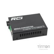 Медіаконвертер RCI 100M, 20km, SC, RJ45, Tx 1310nm, standart size metal case (RCI902W-FE-20-T)