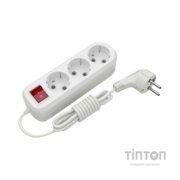 Мережевий подовжувач Electrum C-ES-1813 3.0m, 3 роз, white (C-ES-1813)