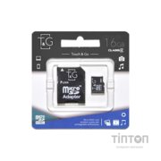 MicroSDHC 16GB Class 4 T&G + SD-adapter (TG-16GBSDCL4-01)