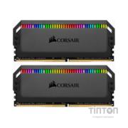 Модуль пам'яті для комп'ютера DDR4 16GB (2x8GB) 3200 MHz Dominator Platinum RGB Black Corsair (CMT16GX4M2Z3200C16)