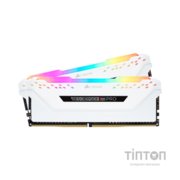 Модуль пам'яті для комп'ютера DDR4 32GB (2x16GB) 3200 MHz Vengeance RGB PRO SL Corsair (CMH32GX4M2E3200C16W)