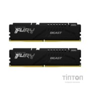 Модуль пам'яті для комп'ютера DDR5 16GB (2x8GB) 4800 MHz Beast Black Kingston Fury (ex.HyperX) (KF548C38BBK2-16)