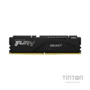 Модуль пам'яті для комп'ютера DDR5 16GB 6000 MHz Beast Black Kingston Fury (ex.HyperX) (KF560C40BB-16)