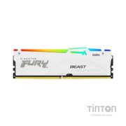 Модуль пам'яті для комп'ютера DDR5 16GB 6000 MHz Beast RGB EXPO White Kingston Fury (ex.HyperX) (KF560C36BWEA-16)
