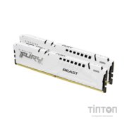 Модуль пам'яті для комп'ютера DDR5 32GB (2x16GB) 6000 MHz Beast EXPO White Kingston Fury (ex.HyperX) (KF560C36BWEK2-32)
