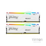 Модуль пам'яті для комп'ютера DDR5 32GB (2x16GB) 6000 MHz Beast White RGB Kingston Fury (ex.HyperX) (KF560C36BWEAK2-32)