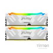 Модуль пам'яті для комп'ютера DDR5 32GB (2x16GB) 7600 MHz Renegade RGB White XMP Kingston Fury (ex.HyperX) (KF576C38RWAK2-32)