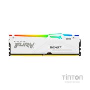 Модуль пам'яті для комп'ютера DDR5 32GB 6000 MHz FURY Beast White RGB Kingston Fury (ex.HyperX) (KF560C40BWA-32)