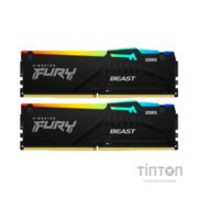 Модуль пам'яті для комп'ютера DDR5 64GB (2x32GB) 6000 MHz Beast RGB Kingston Fury (ex.HyperX) (KF560C40BBAK2-64)
