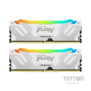 Модуль пам'яті для комп'ютера DDR5 64GB (2x32GB) 6000 MHz Renegade RGB White XMP Kingston Fury (ex.HyperX) (KF560C32RWAK2-64)