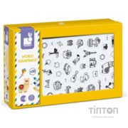 Набір для творчості Janod Штампы Мир 50 шт. (J07800)