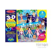 Набір для творчості Melissa&Doug Багаторазові 3D наліпки з окулярами Мода (MD9374)